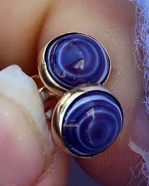 14K Gold Wampum hand made 8mm studs.