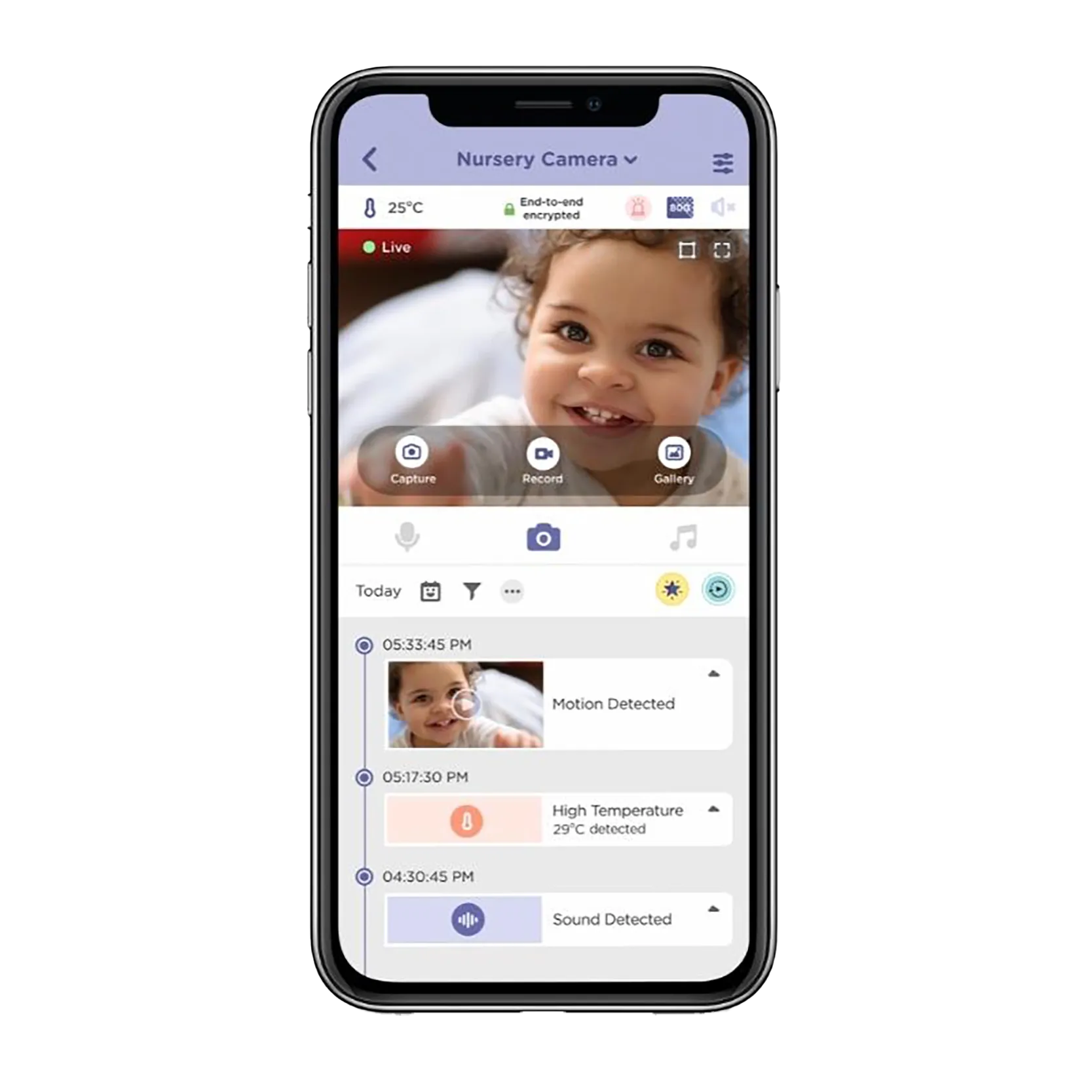 5” Smart HD Skyview Baby Monitor With Cot Stand