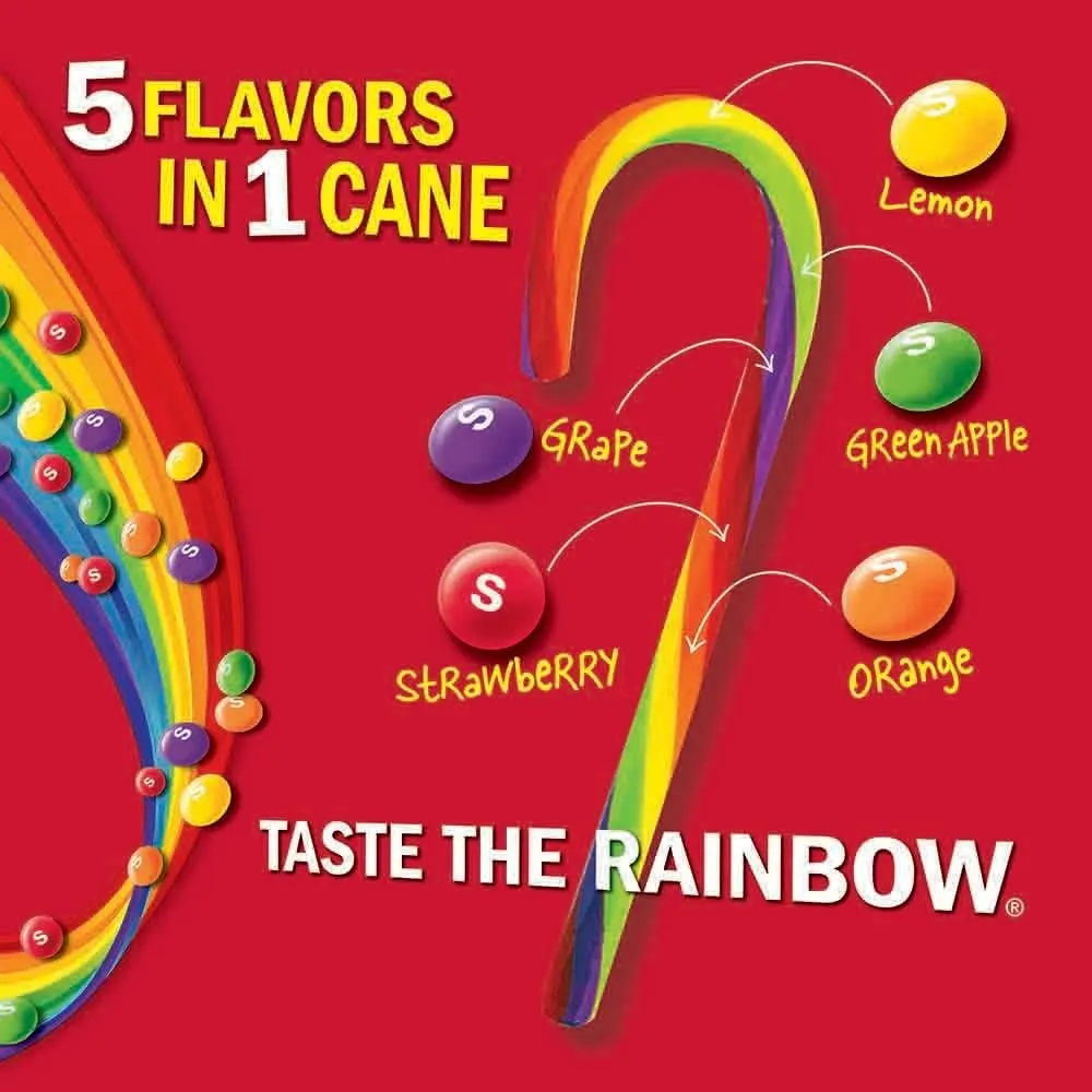 60 Count Skittles Candy Canes
