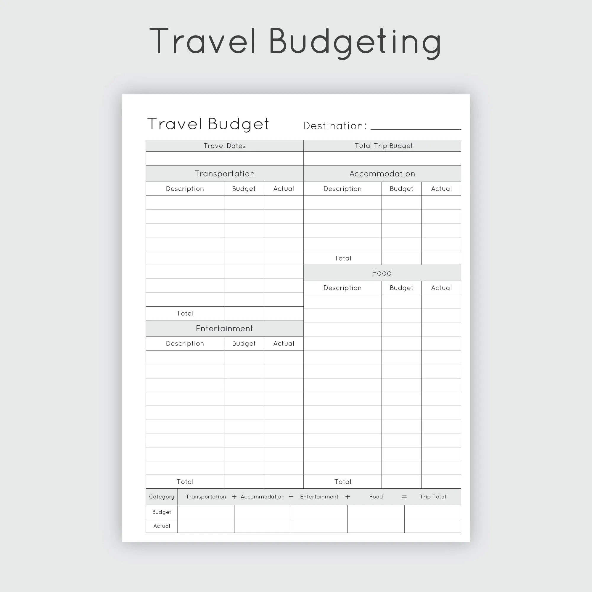 Budget Journal - Emerald