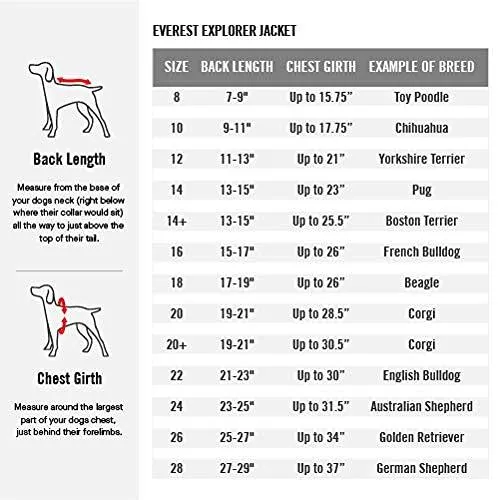 Canada Pooch Everest Explorer Size 28 Black Fleece Lined Insulated Dog Coat
