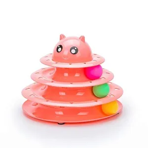 Cat Toy Roller 3 Level Towers Interactive Tracks Roller