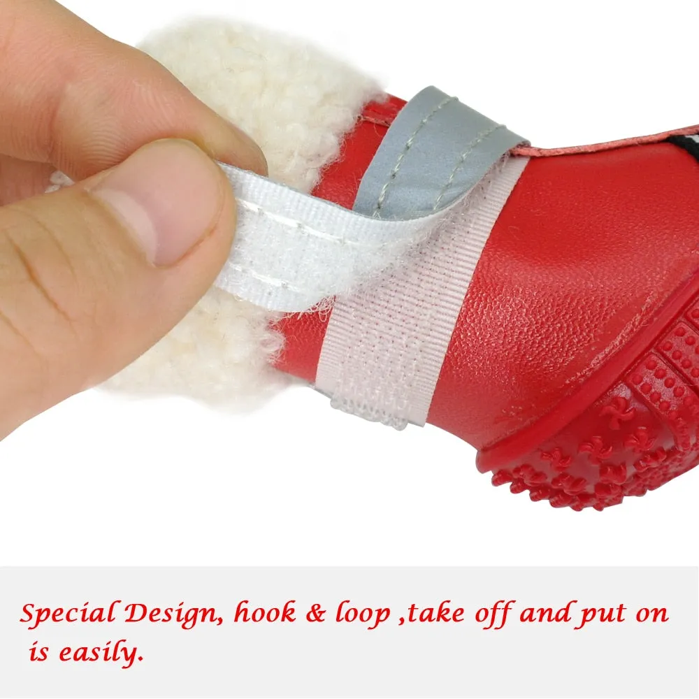 Cute Front Zip Up Autumn Winter Footwear Small Dog Shoes