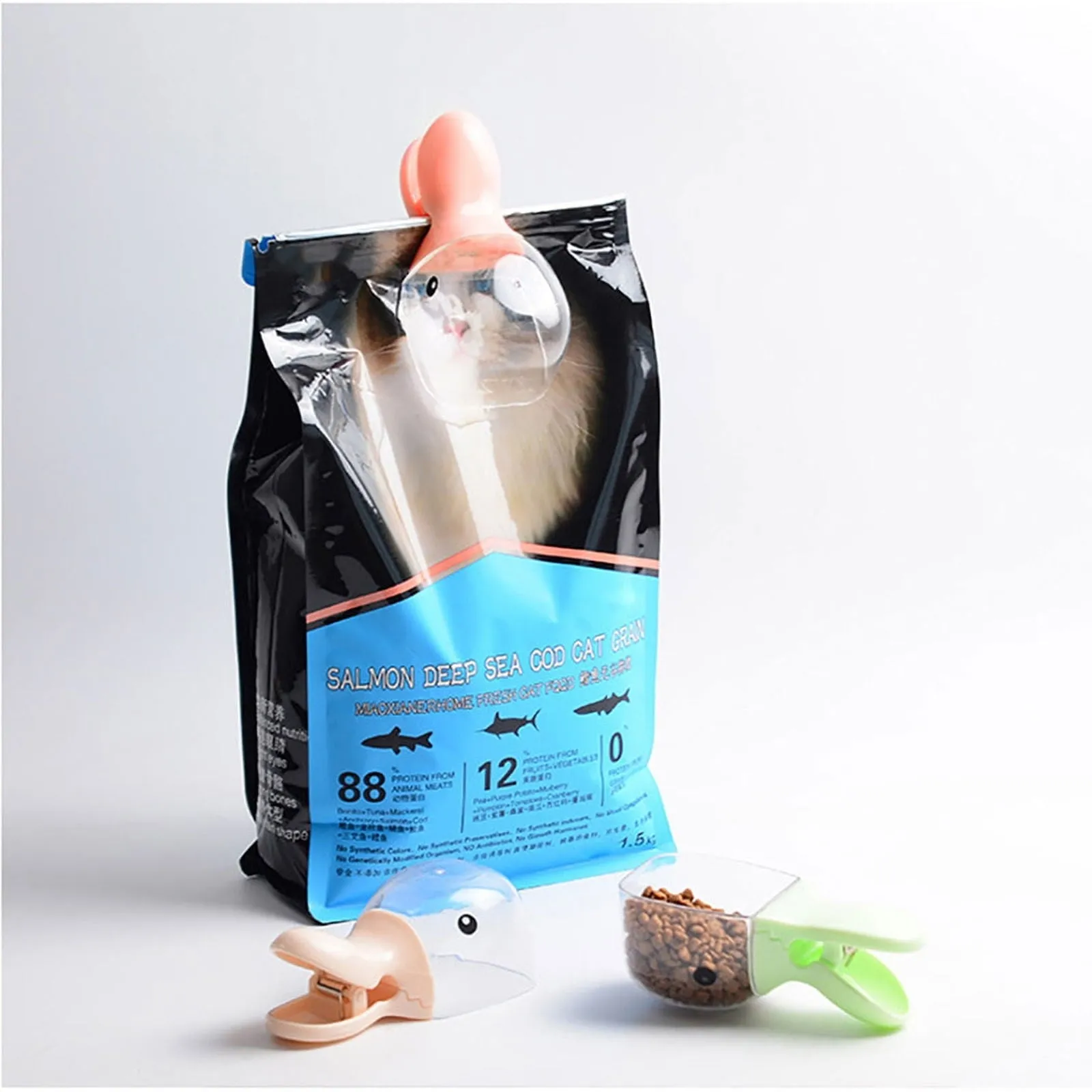 Cute Pet Food Scoop Plastic Duckbilled Multi Purpose Pet Feeder