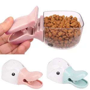 Cute Pet Food Scoop Plastic Duckbilled Multi Purpose Pet Feeder