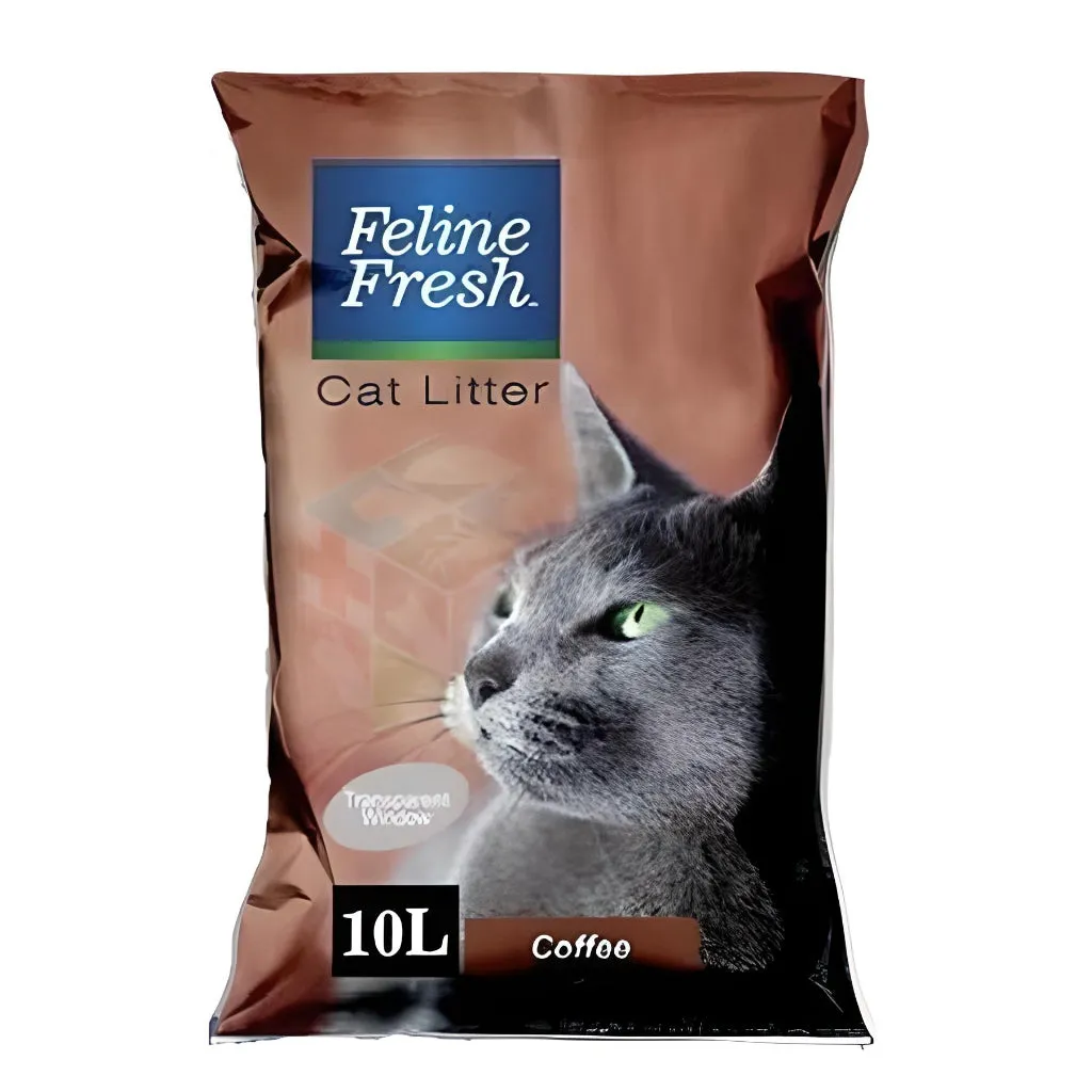 Feline Fresh Cat Litter Sand 10L, Super Premium Pink Clumping, Dust-Free, Scented