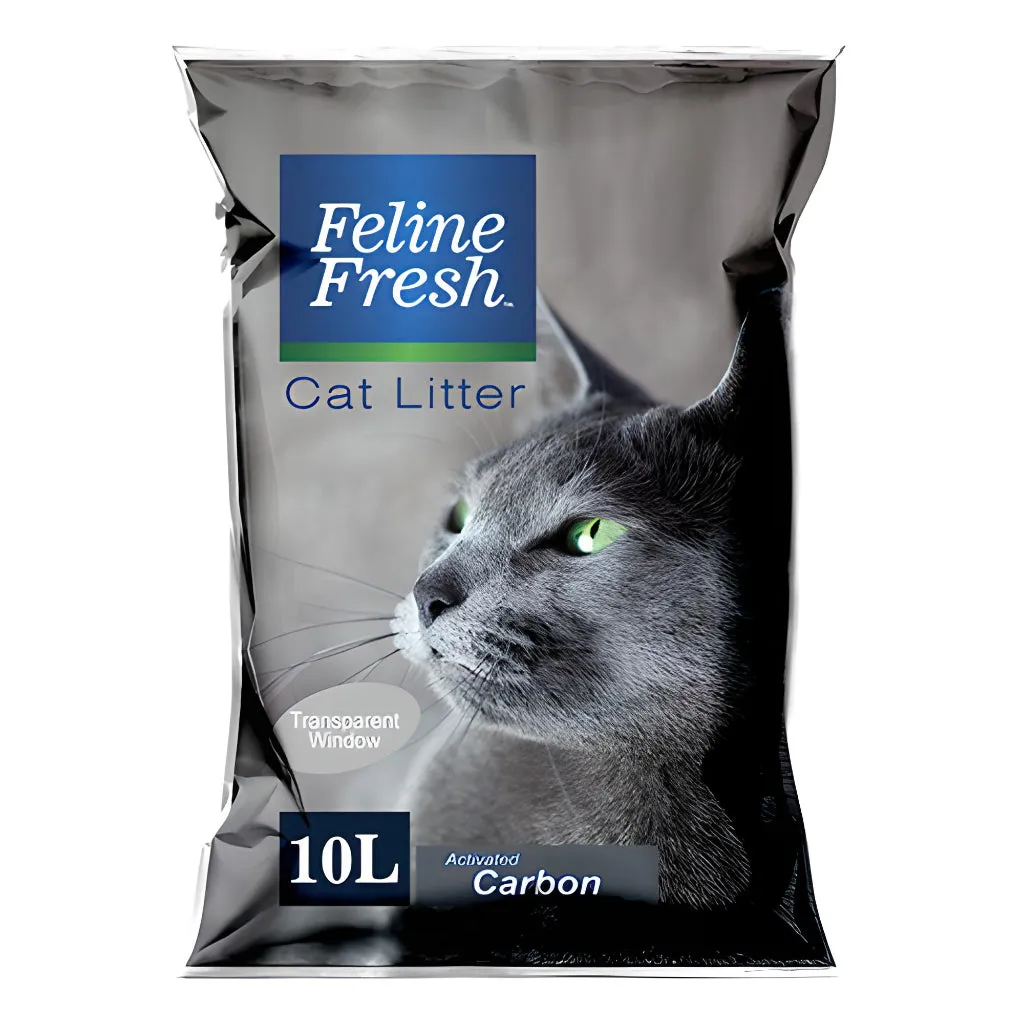 Feline Fresh Cat Litter Sand 10L, Super Premium Pink Clumping, Dust-Free, Scented