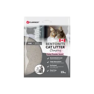 Flamingo Bentonite Baby Powder Scent Fine Cat Litter