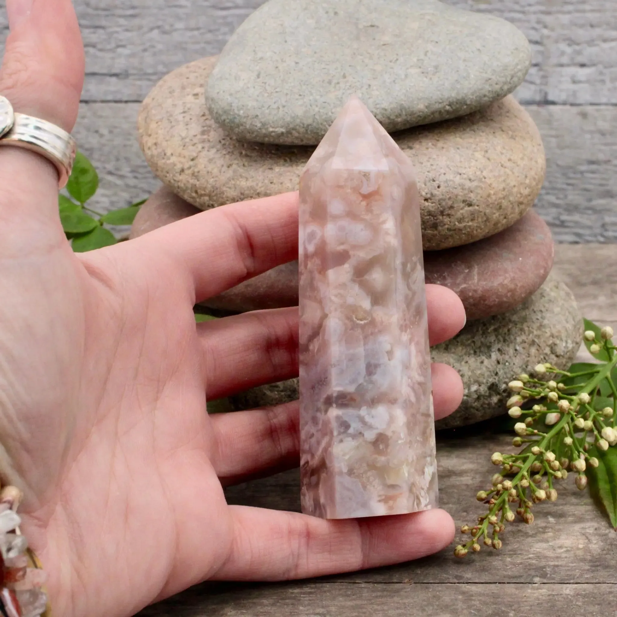 Flower Agate Tower, Large