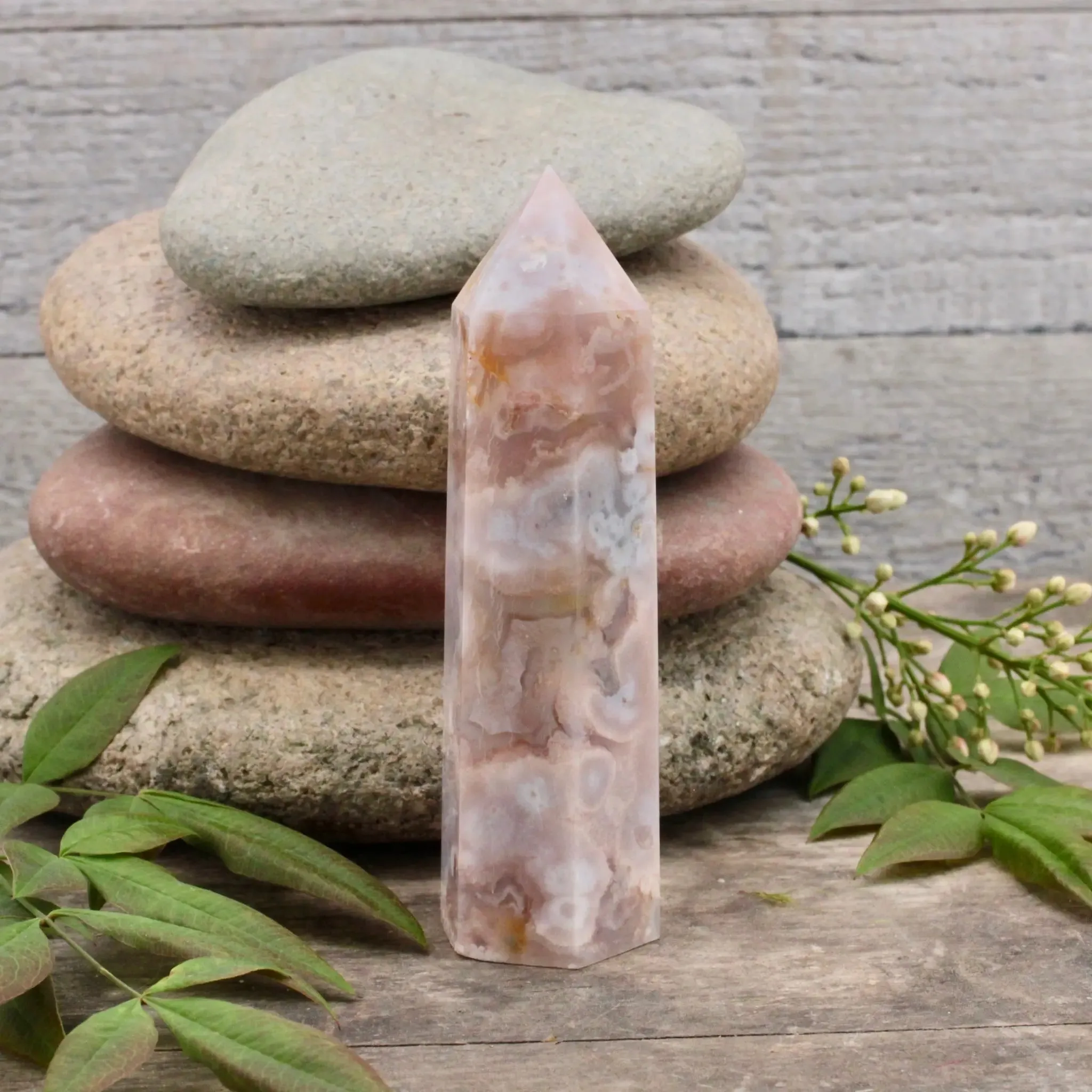 Flower Agate Tower, Large