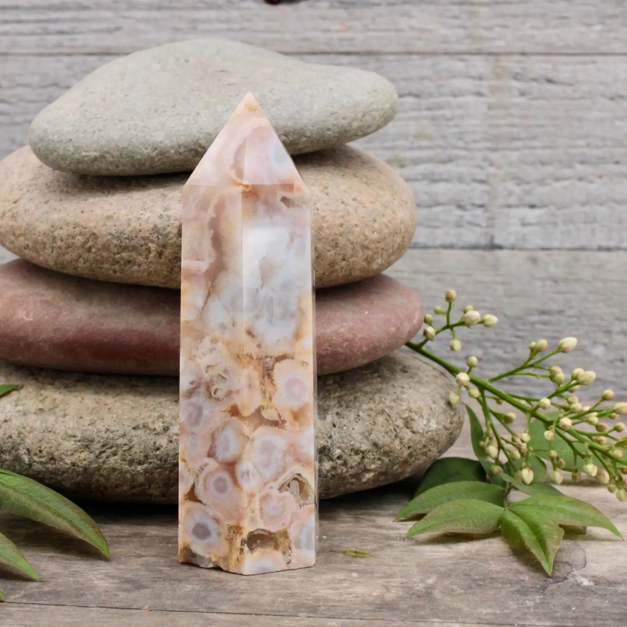 Flower Agate Tower, Large