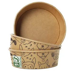 Hand-E Compostable Disposable Feeding Bowls for Dogs