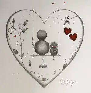 Hanging With My Bestie Original Sketch by Kealey Farmer SOLD