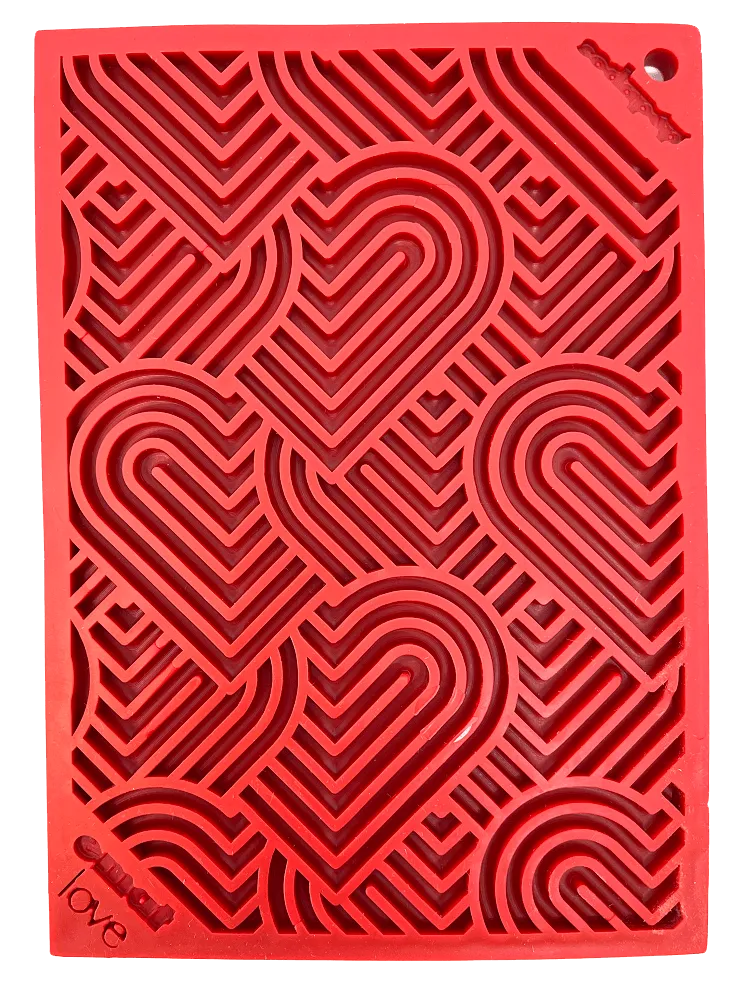 Heart Design Valentine Enrichment Lick Mat: Large