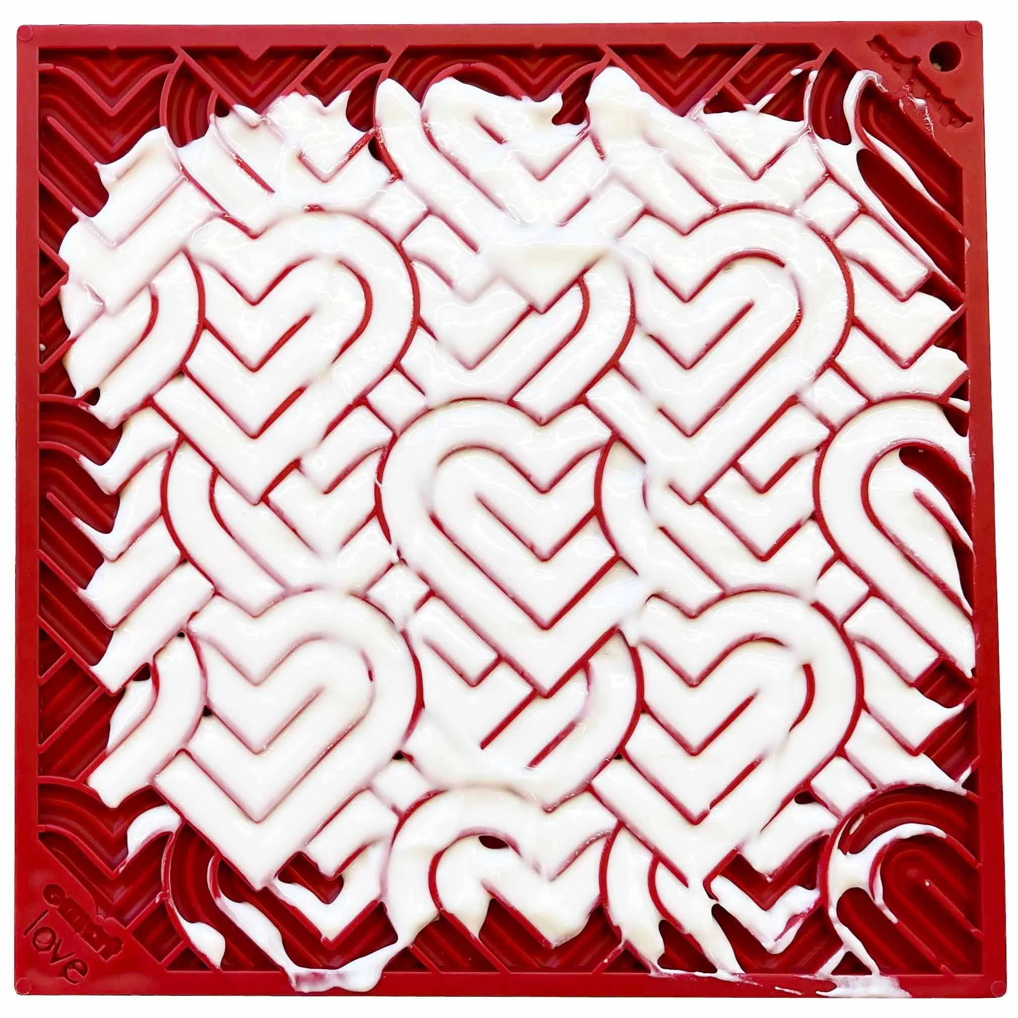 Heart Design Valentine Enrichment Lick Mat: Large