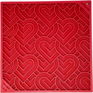 Heart Design Valentine Enrichment Lick Mat: Large