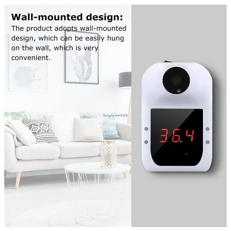 Lcd Display Wall-Mounted Infrared Thermometer -Gp-100