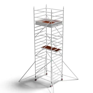 Medium Duty Aluminium Scaffold Tower - Double Width x 1.6m Long