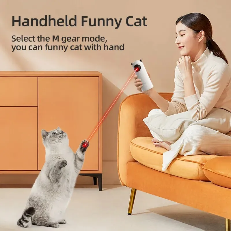 New Laser Cat Play Toy Cat Tickler Pet Toys Infrared Intelligent Automatic Self Hi Cat and Dog Toys Usb Rechargeable Adjustable