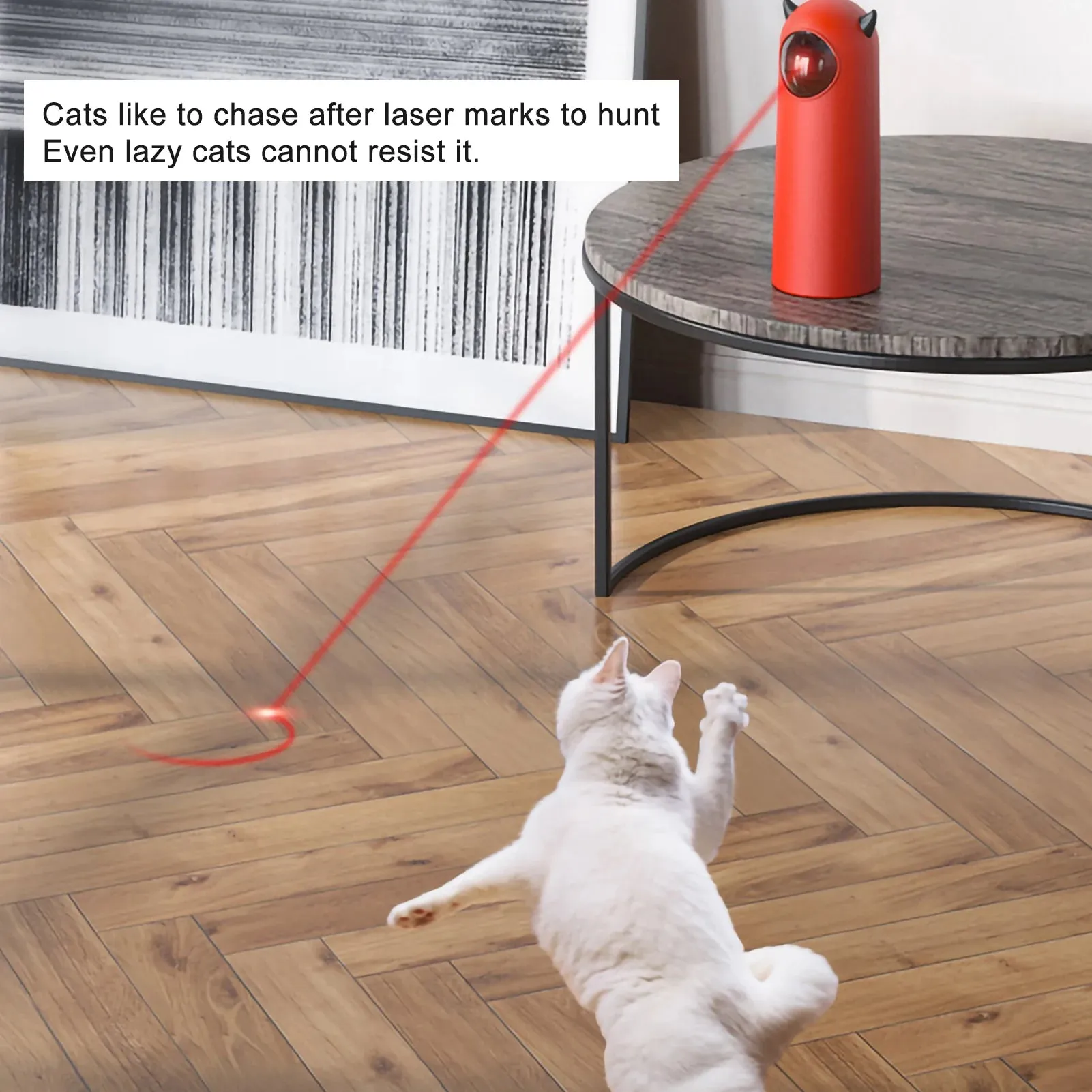 New Laser Cat Play Toy Cat Tickler Pet Toys Infrared Intelligent Automatic Self Hi Cat and Dog Toys Usb Rechargeable Adjustable