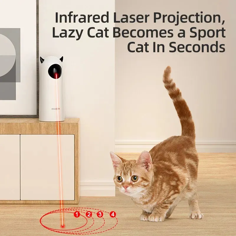 New Laser Cat Play Toy Cat Tickler Pet Toys Infrared Intelligent Automatic Self Hi Cat and Dog Toys Usb Rechargeable Adjustable