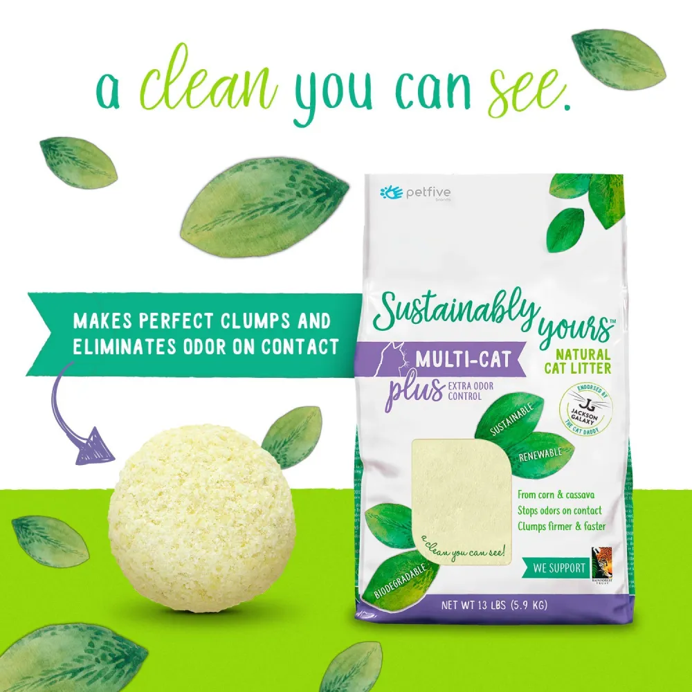 Sustainably Yours Multi Cat Plus Unscented Mixed Granules Cat Litter