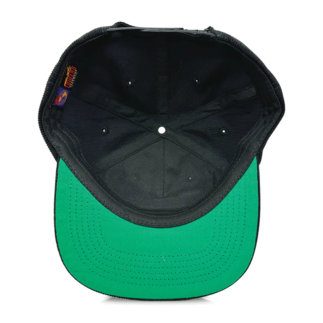 Towers Stairway Corduroy Snapback Hat- Black